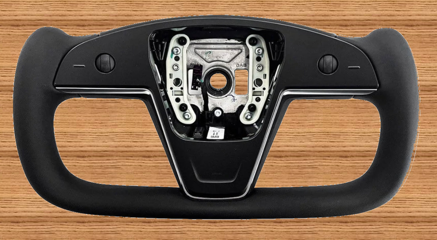Custom Carbon Fiber Yoke Steering Wheel - 2021/22 Tesla Model S / Model S Plaid