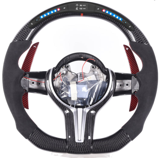 Carbon Fiber with Auto LED Steering Wheel for BMW M1 M2 M3 M4 M5